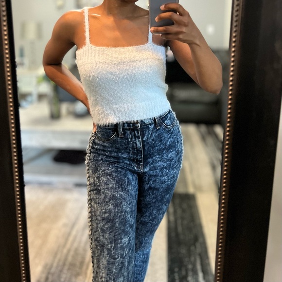 Fuzzy Cozy Baby Blue Cropped Cardigan and Cami Sweater Set, Size XL, L, M, NWT - Picture 5 of 5